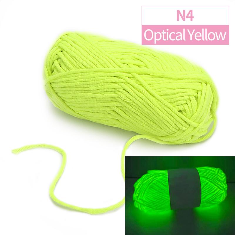 1pc Creative Functional Yarn Glow In The Dark Yarn, Polyester Luminous Chunky Weaving Yarn, DIY Handcraft Knitting Crochet Yarn