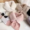 Fur Scarf Collar Cross-hair Korean Collar Super Cute Girl Imitation Hare Female Winter  Version