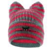 Cold Proof Embroidered Hat Keep Warm Pullover Hat Fashion Women Cat Ear Knitted Hat  Outdoor Sports