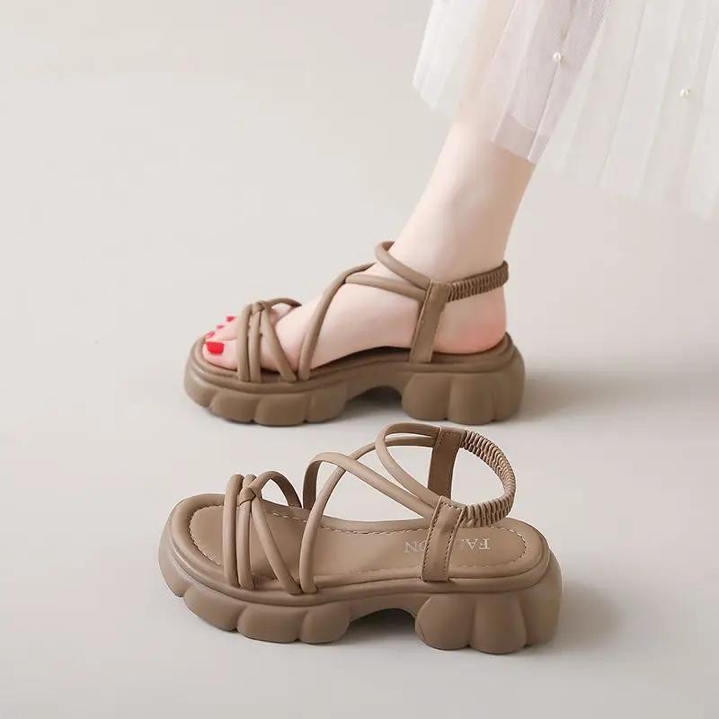 

Fashion Comfort Original Beach Platform Sandals for Women Cheap Liquidation Daily On Sale Casual Vintage Low Price Designer Woman Shoes 35