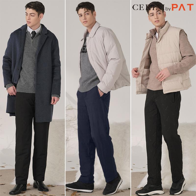 CERINI BY PAT Men'S Boa Fur Bonded Padded Pants (3 Types)