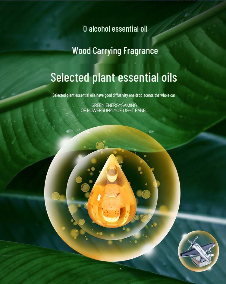 Solar-Powered Rotating Car Air Freshener: Aromatherapy Decor with Solid Scented Tablets