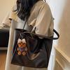 Autumn New Niche Retro Large-capacity Solid Color Casual Sense Simple Portable Shoulder Underarm Tote Bag Women