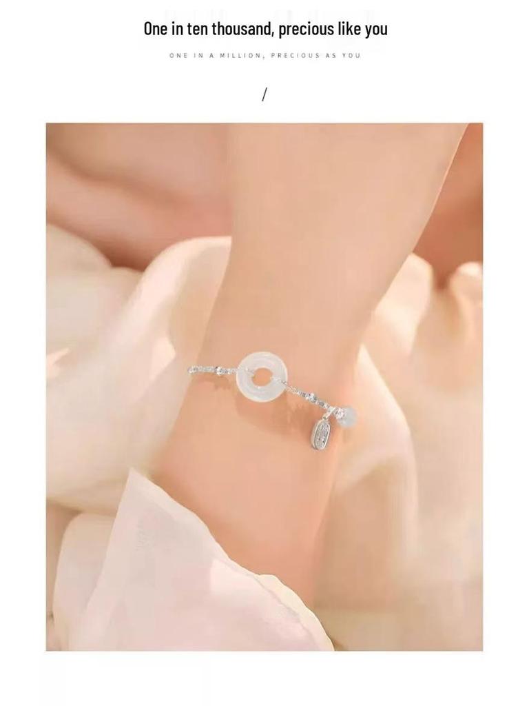 Women's Exquisite Nickel Silver and Real Gold Peace Buckle Bracelet - Fortune Talisman Design