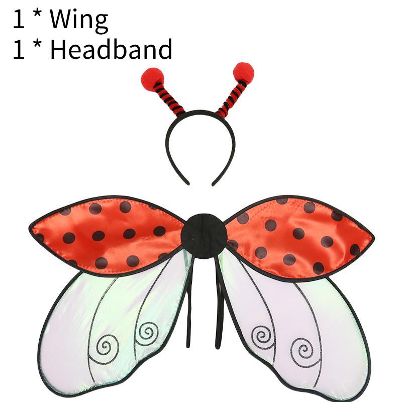 

Костюм Хэллоуин Крылья Ободок Красная Божья Коровка Желтая Пчела Праздничная Вечеринка Наряд Ladybug