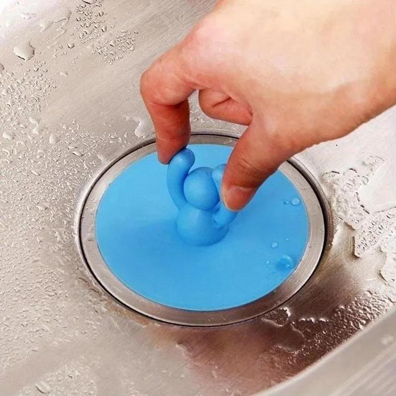 1 Pcs Kitchen Tools Silicone Bathtub Floor Drain Bathroom Accessories Hair Stopper Portable Kitchen Sink Stopper Drain Plug