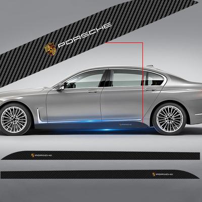 2 Pièces Carbone Autocollant de Seuil de Porte Latérale de Voiture Autocollant Rayure Anti-rayures Autocollant de Remise à Neuf Pour Boxster Cayenne Panamera Macan Cayman 911 918 996 917 991