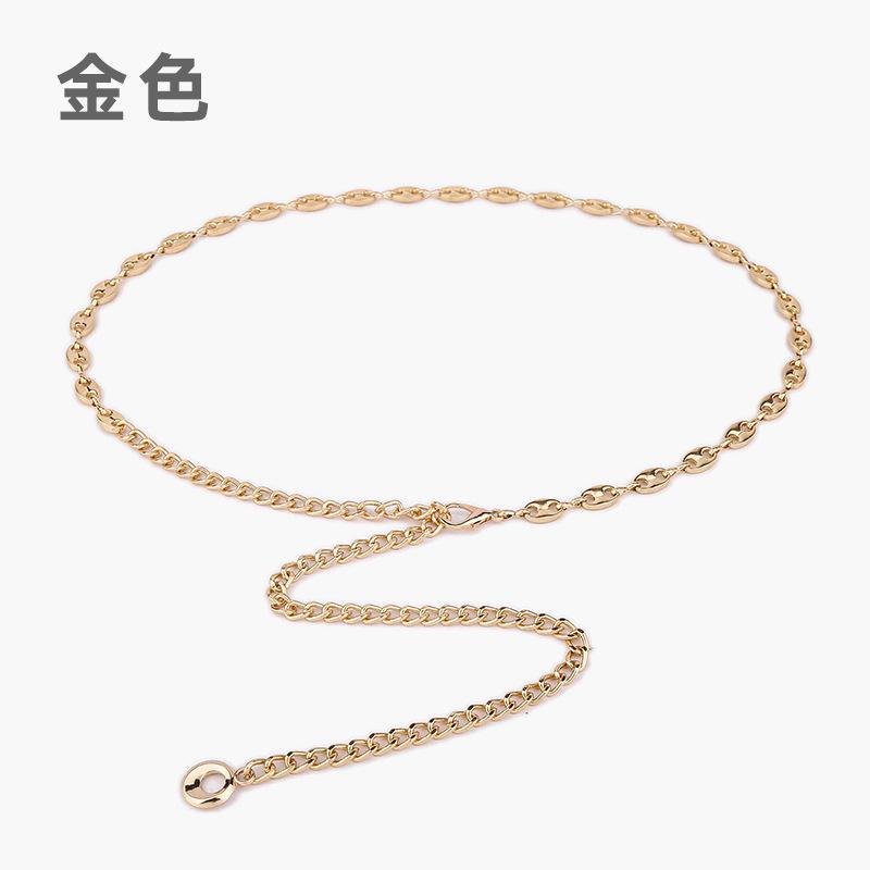 

Персонализированная металлическая цепочка Женское изящное украшение с юбкой платьем Тонкий пояс