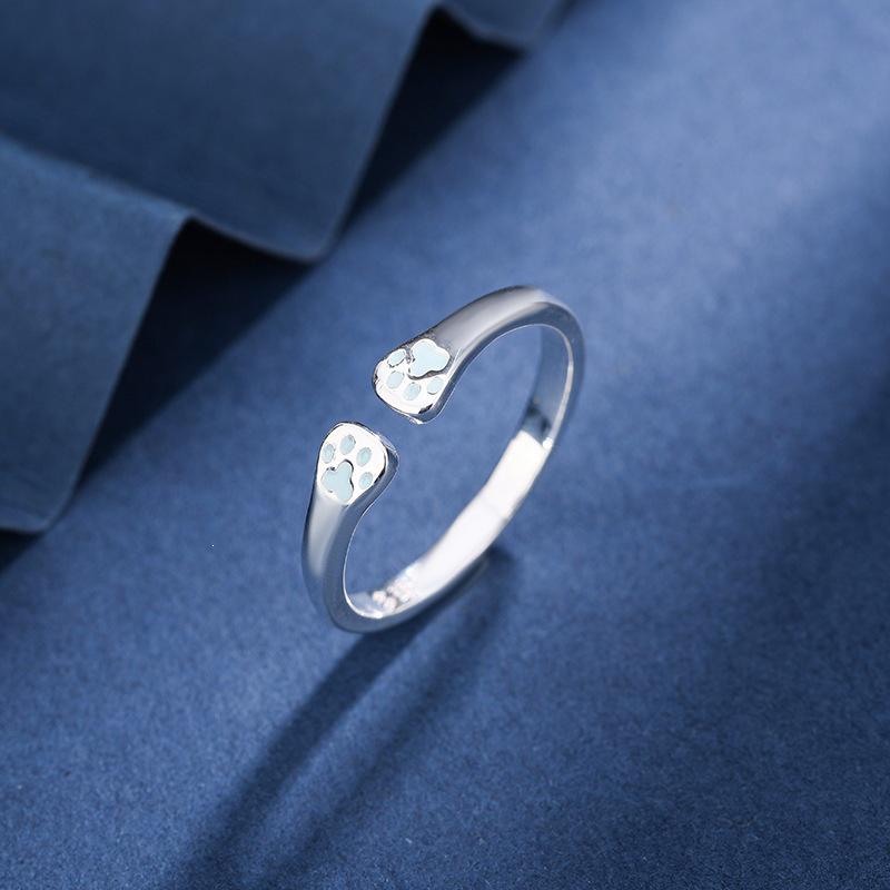 Simple Adjustable Couple Rings - Cute Animal Cartoon Design