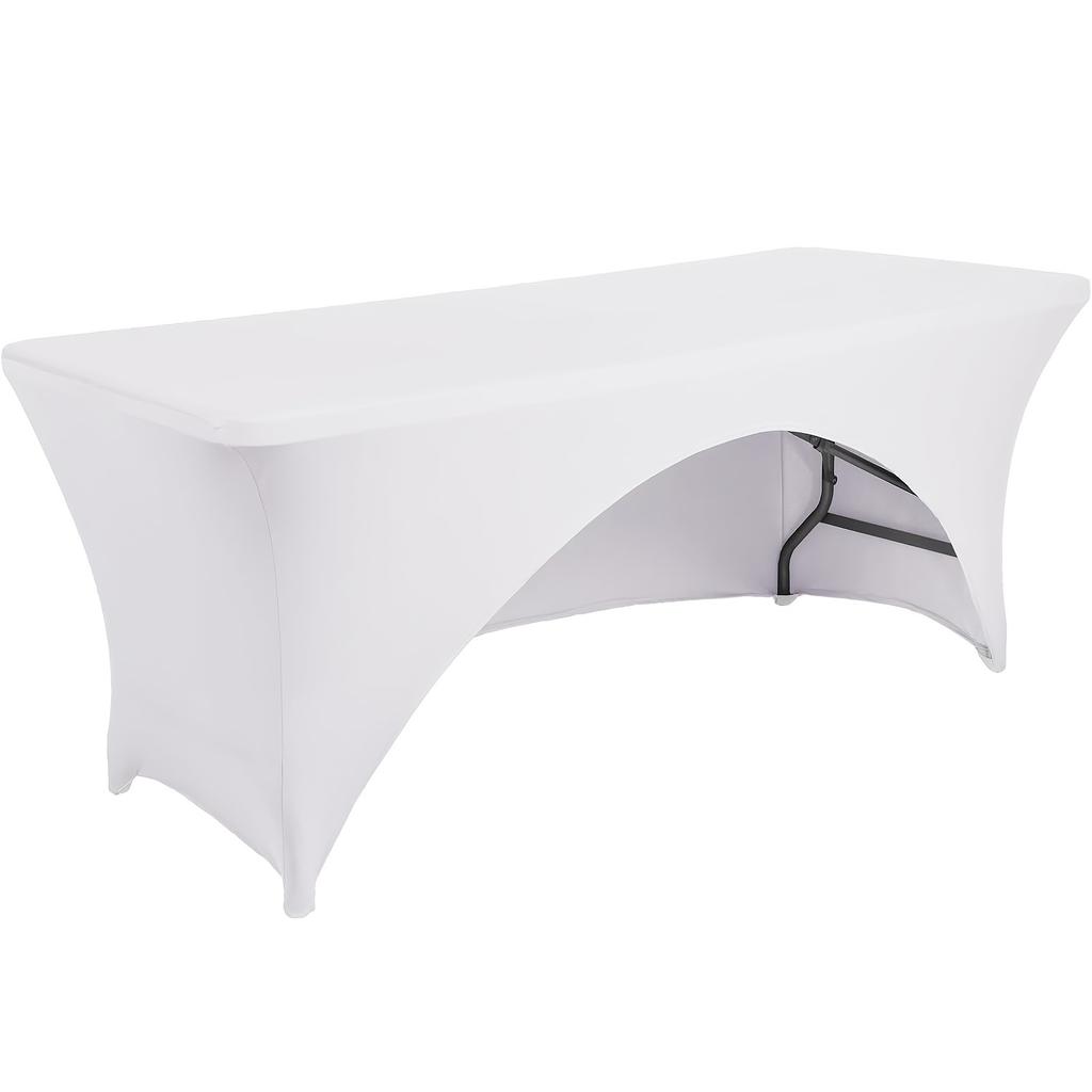 1pc Full Coverage Elastic Tablecloth, Washable Wrinkle-Resistant Polyester, Suitable for Parties, Weddings, Banquets, New Year's Eve