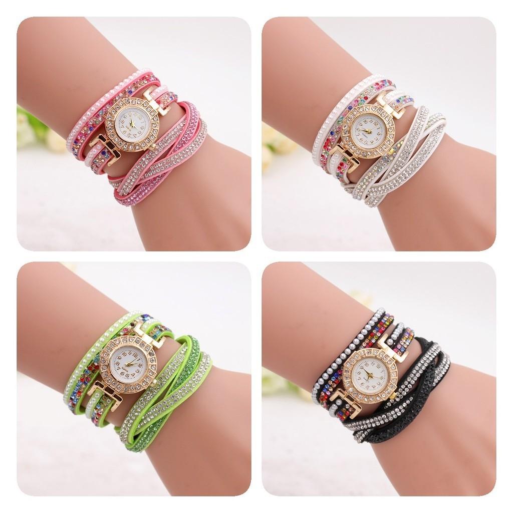 Stylish Women Stainless Steel Bling Rhinestone Bracelet Wristwatch Gift