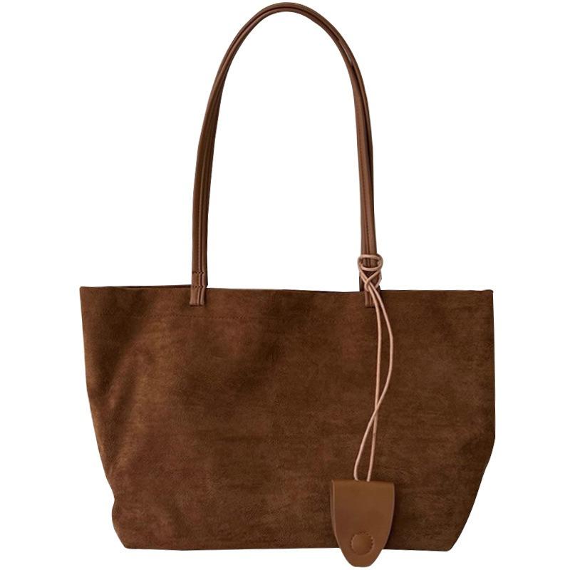 Bolso Tote Casual Marrón de Gran Capacidad para Mujer, Bolso de Mano y Hombro para Viajar