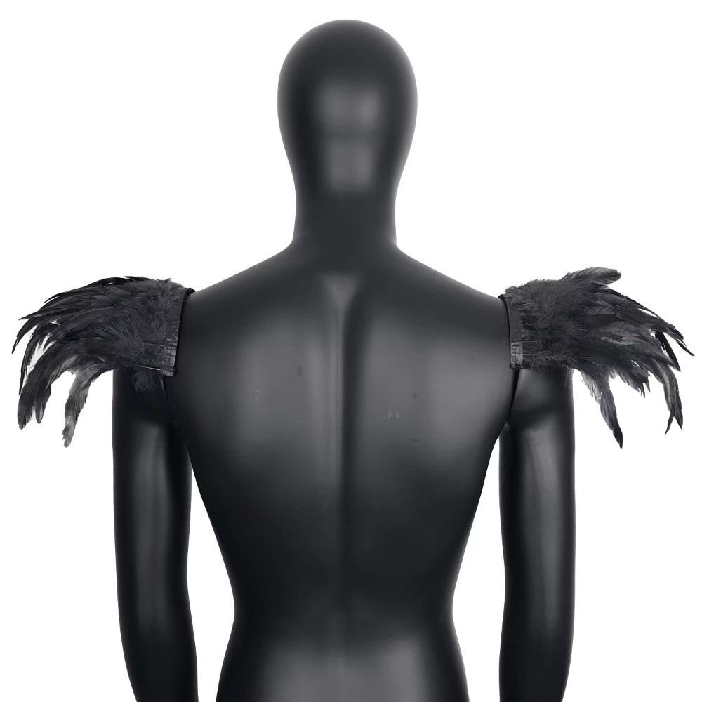 Elastic Ball Shawl Gothic Style Performance Shawl Simple Feather Shoulder Badge Performance