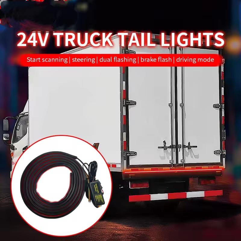 24V LED LKW Heckklappenlichtleiste Hintere Rücklichtleiste Wasserdicht Dynamisch Zusätzliche Rückfahr-Brems-Blink-Folge-Warnleuchten