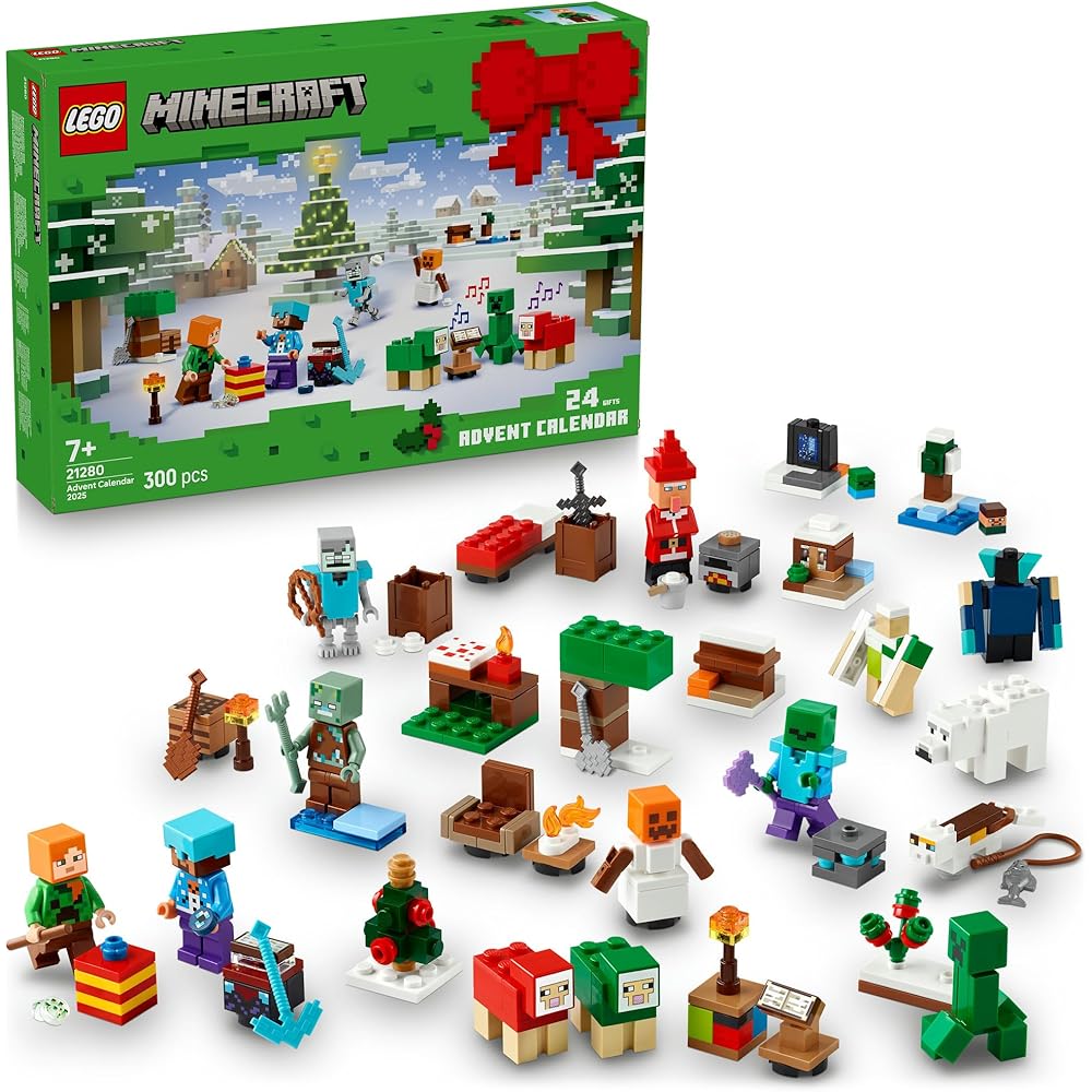 LEGO Minecraft Advent Calendar 2025 Building Blocks Toy for Kids Ages 7-9