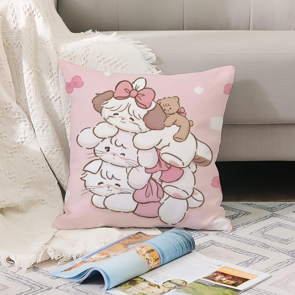 Kawai M-Mikko Cat Carton Pillow Case Office Cushions Suitable For Sofa Car  Decorative Cushion Cover
