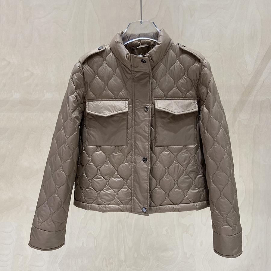 Thin and light small down jacket women's fashion casual small stand-up collar slim fit fashionable handsome down warm jacket tide