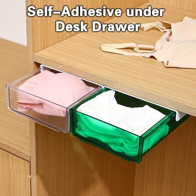 1 Set Storage Strong Load-bearing Convenient Punch-free Under-desk Drawer Organizer Under Desk Drawer