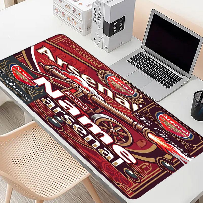 Custom Name Personalized Arsenal F.C Pattern Mousepad, Laptop PC Desk Mat, Decorative Desk Mat for Home Keyboard Pad Gift
