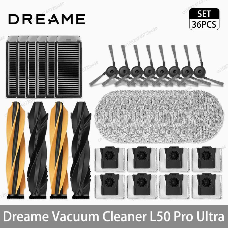 Dreame L50 Pro Ultra Robot Vacuum Cleaner Replacement Accessories Main Side Brush Mop Cloth Hepa Filter Dust Bag Parts Spare