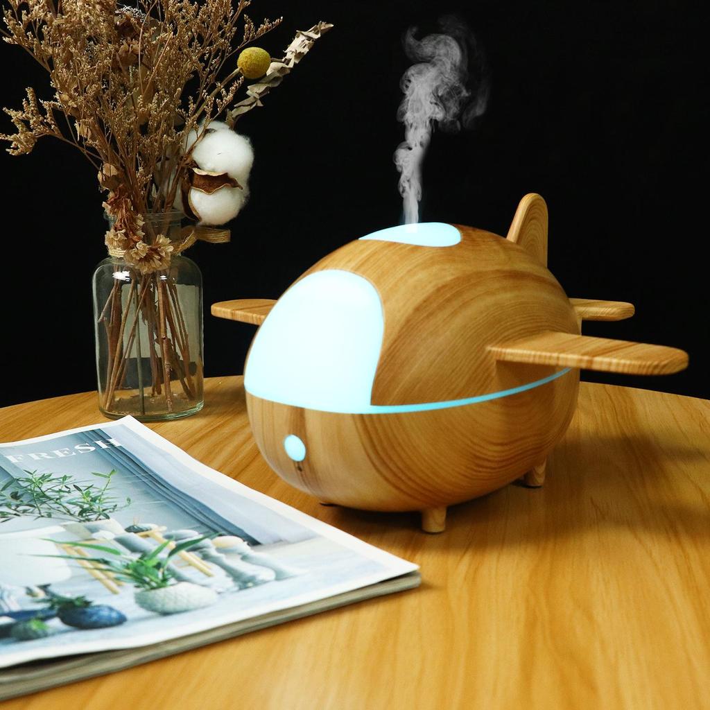 Imitation Aircraft USB Humidifier with Remote Control and Ultrasonic Aromatherapy Light