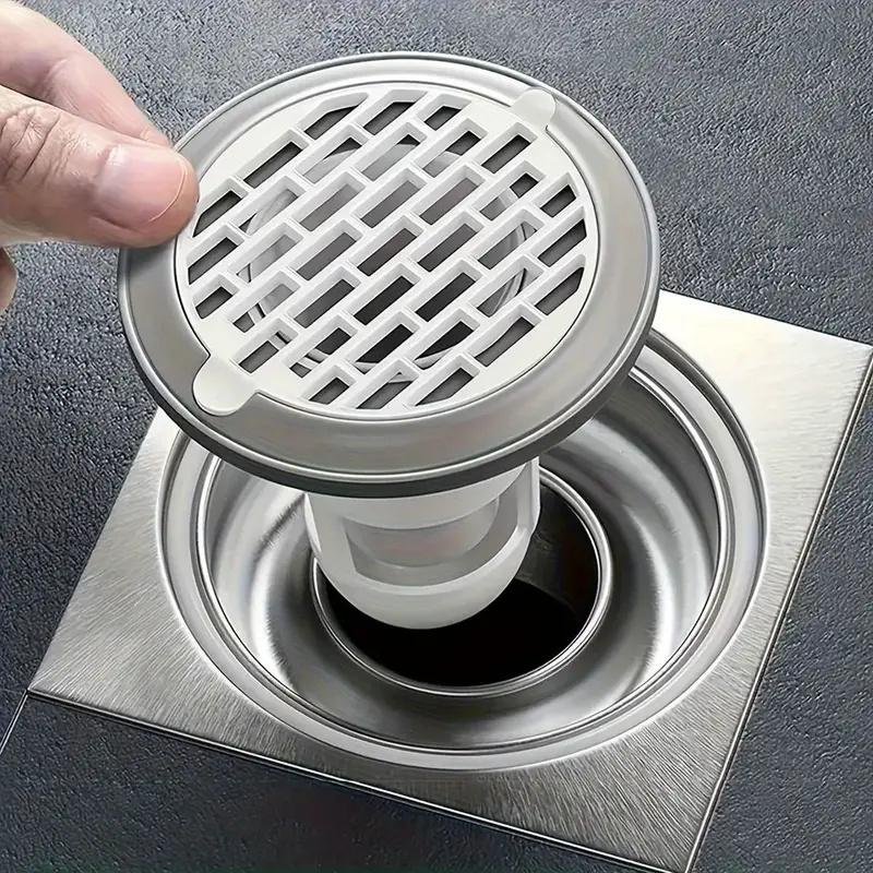 

Прочный 1 шт. Крышка для слива душа с защитой от запаха - Защита от насекомых, Защита канализации с улавливателем волос для герметизации ванной и туалета светло-серый