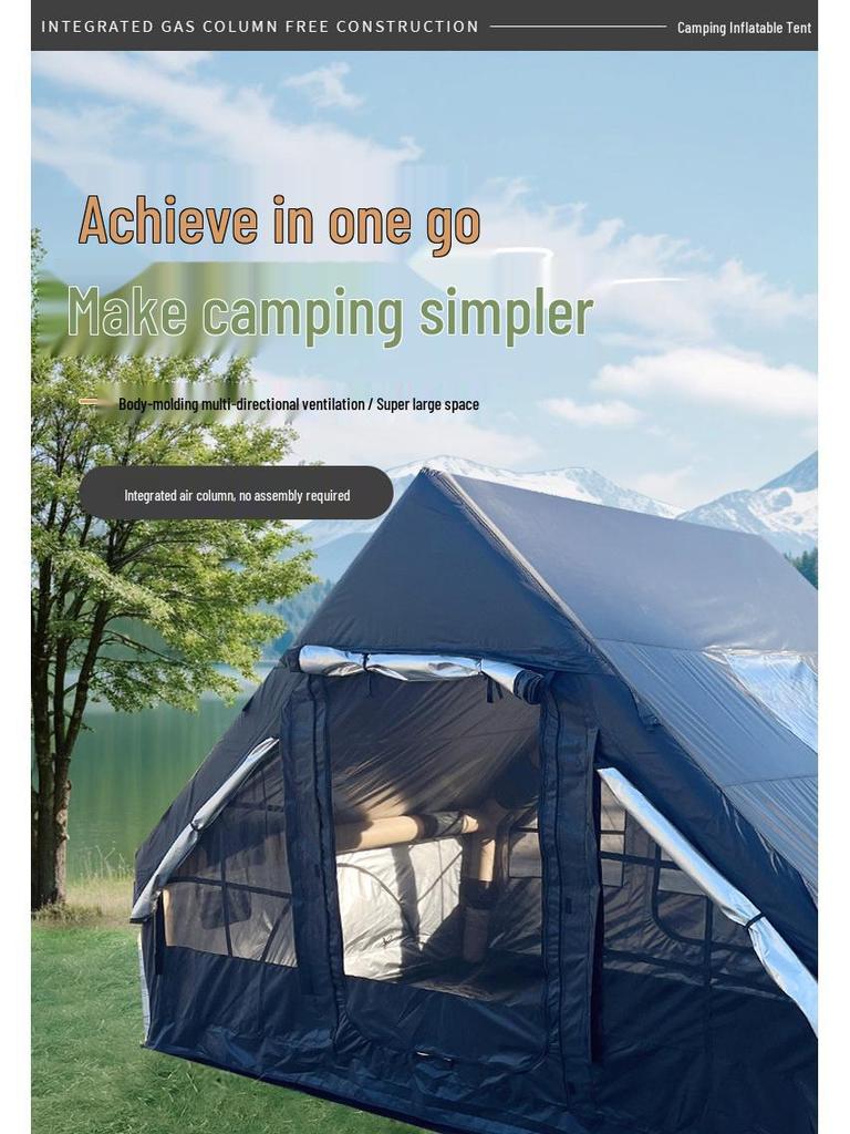 Portable Rainproof Thickened Inflatable Camping Tent