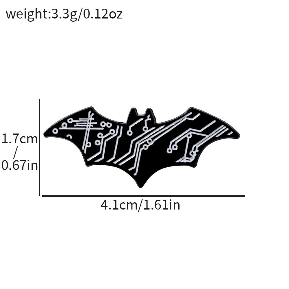 European and American Superheroes Movie Characters Metal Badges Batman Bat Logo Alloy Brooch Accessory Pin