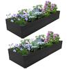 8×2×1FT 2PCS Galvanized Raised Garden Bed Kit Metal Planter Boxes Large Outdoor Planters Garden for Planting Vegetables Flowers