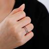 LIKGREAT Edelstahl Hexenring Triquetra Keltischer Knoten Fingerringe für Damen Herren Irisches Talisman Schmuck Amulett Partnergeschenk