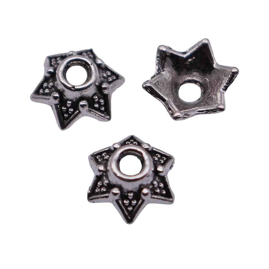 Multi Color Swirl Flower Bead Caps Spacer Beads For Jewelry Making Components