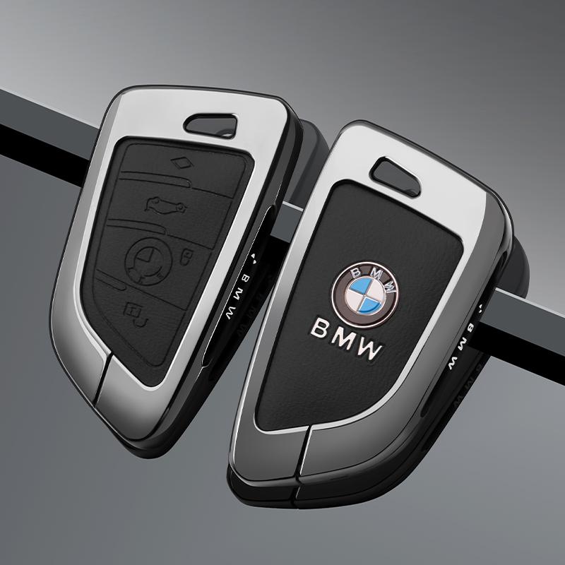 AAAXE1 Leather Car Key Case Cover Shell Keychain For BMW 1 3 5 7 Series X1 X3 X4 X5 F10 F15 F16 F20 F30 F18 F25 M3 M4 E34 Car stickers
