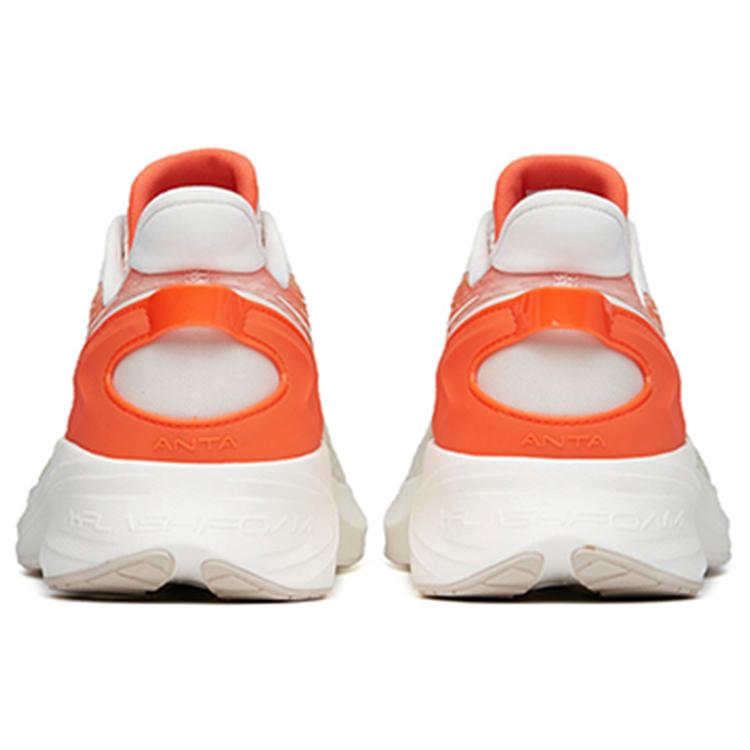 New Anta Cushioned Anti-Slip Wear-Resistant Breathable Lightweight Low-Top Running Shoes Men's White Orange 112225585-4