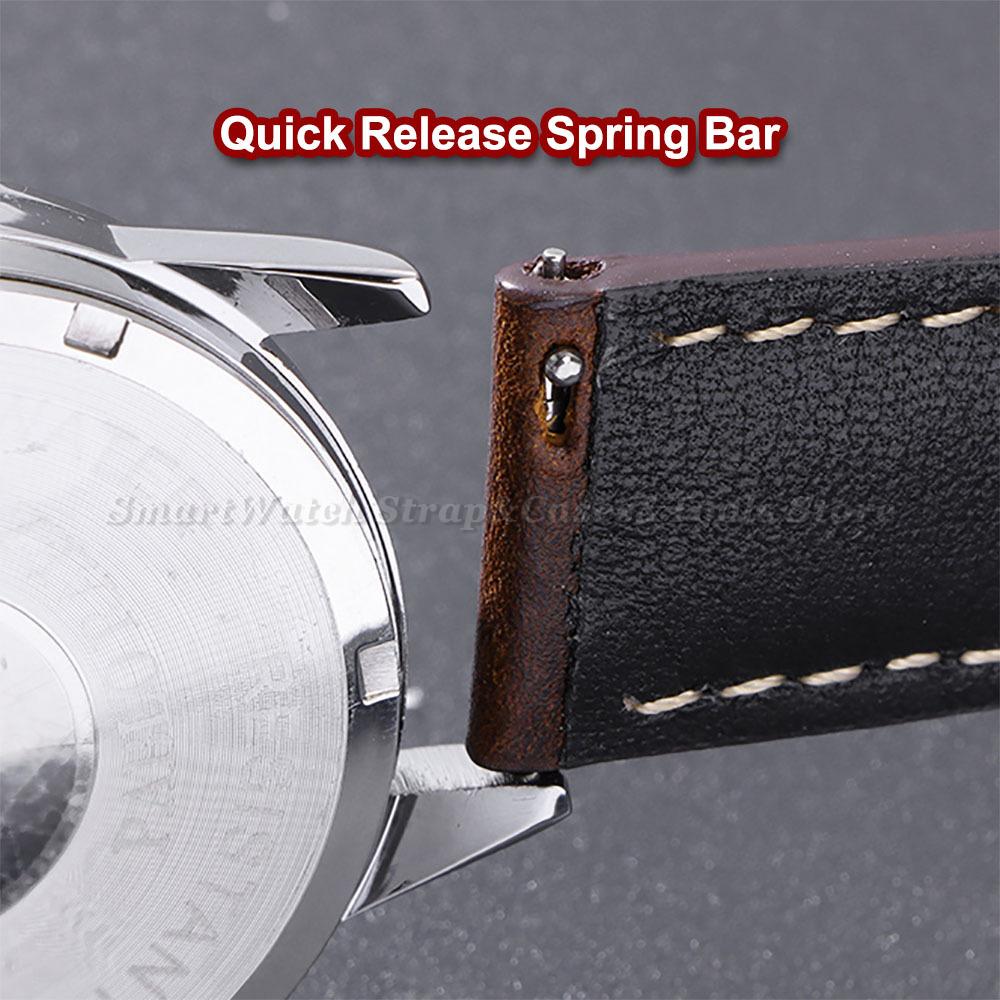 Wax Leer Echte Huid Mannen Vrouwen Horlogeband Top Grain Natuurlijk Leer 18mm 19mm 20mm 21mm 22mm Horlogeband Roestvrij Staal Gesp