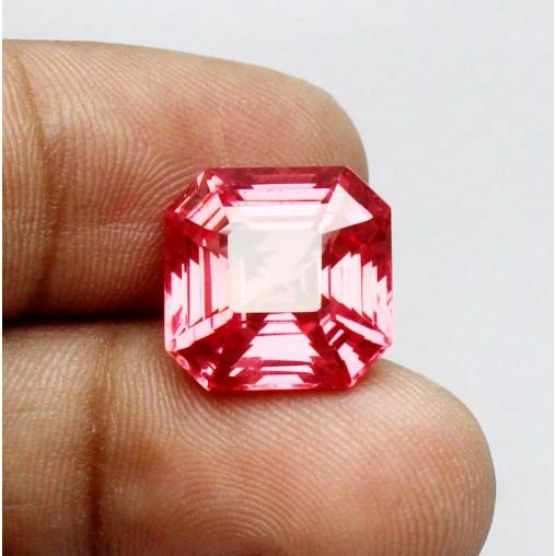 Natural Sapphire Loose Gemstone 27.8 ct Square Cut Padparadscha September Birthday Birthstone