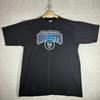 Vintage 90s Charlotte Hornets Mesh Style Graphic Black Tee Shirt Tshirt