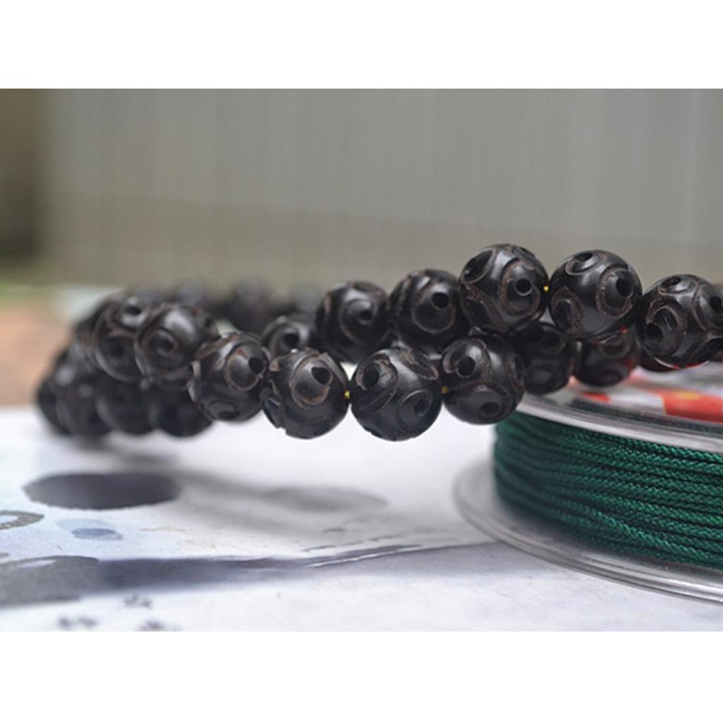 10 Lot Black Wood Beads Buddhist Print Necklace Anlets Key Decor 12MM