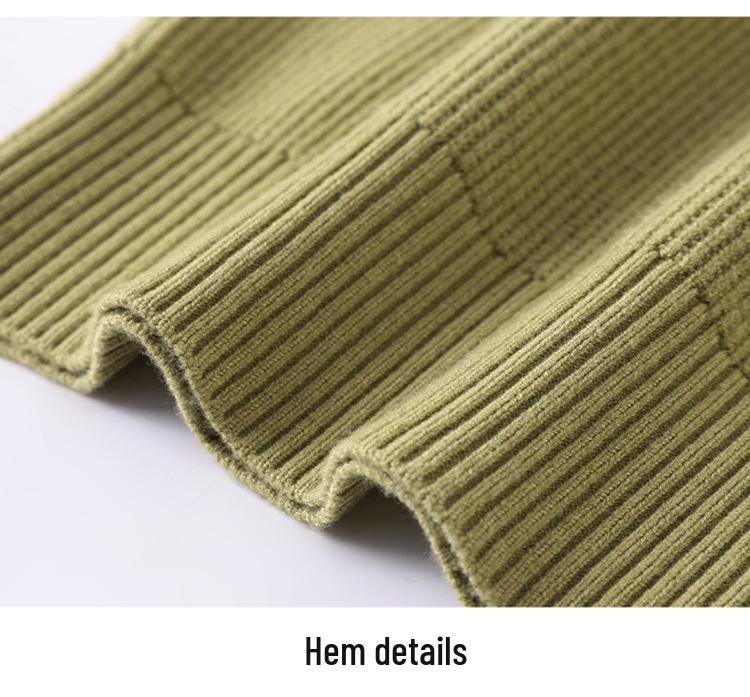 2026 Fashionable Faux Two-Piece Knit Sweater for Middle-Aged and Elderly Women - Stylish Autumn/Winter Half-High Collar Top