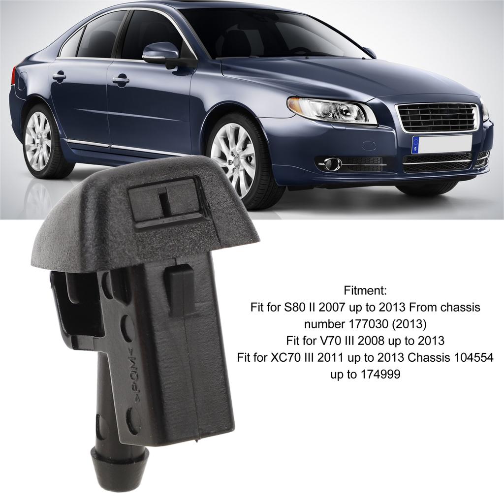Windshield Washer Nozzle 31301826 Leakproof Windscreen Washer Jet for XC70 III 2011 to 2013