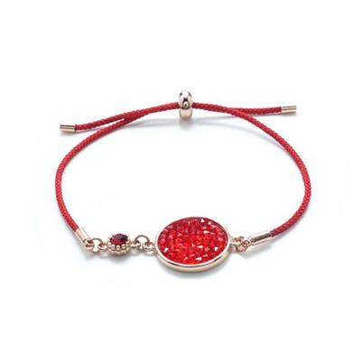 Bamolne Rotes Armband Kristallanhänger Damen
