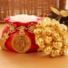 Good Luck Fortune Bag Ornaments Creative Gold Ingot Money Bag Home Desktop Resin Crafts Chinese Feng Shui Fa Cai Decoration