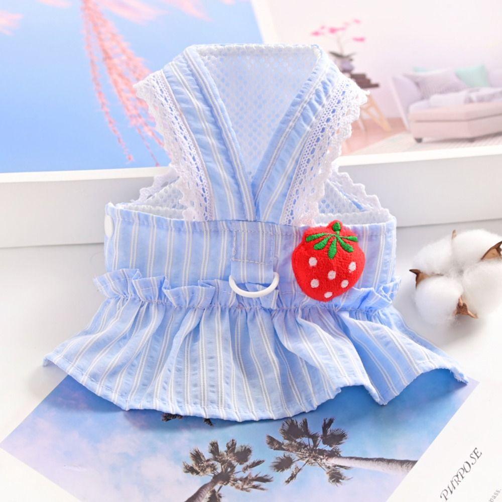 Cute Pet Summer Clothes Breathable Cat Princess Skirt Comfortable Dog Dress  Puppy