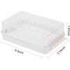 Butter Dish with Lid Covered Enamel Keeper Beech Wood Top Plastic Lid Airtight Storage Container for Cheese Tray Kitchen