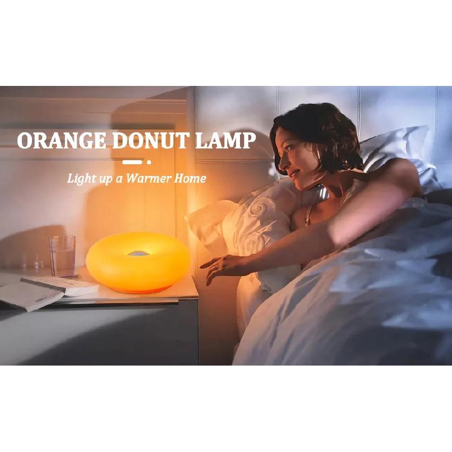 Bauhaus Donut Shaped Table Lamp USB Plug for Bedroom Bedside Living Room Dining Room Decor Ambient Light Not Glass