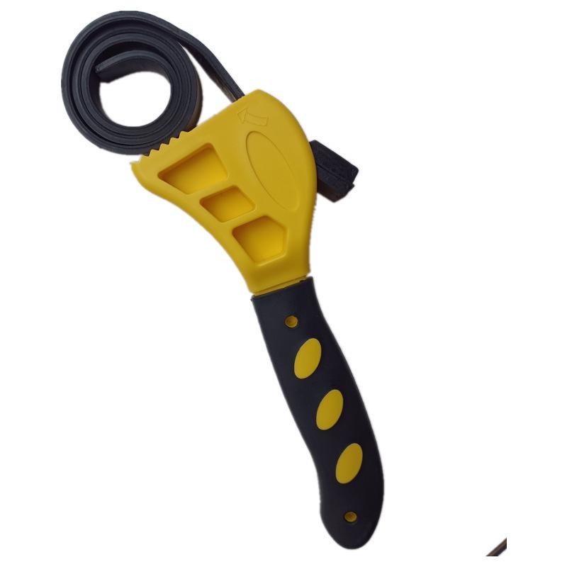 Belt Wrench 6 Inch Oil Filter Puller Strap Spanner Chain Wrench Strap Opener Adjustable Disassembly Tool for Vehicle Maintenance