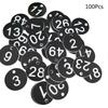 100pcs Plastic Id Number Tags 1-100 Engraved Number Id Tag Colored For Key Ring Fdw