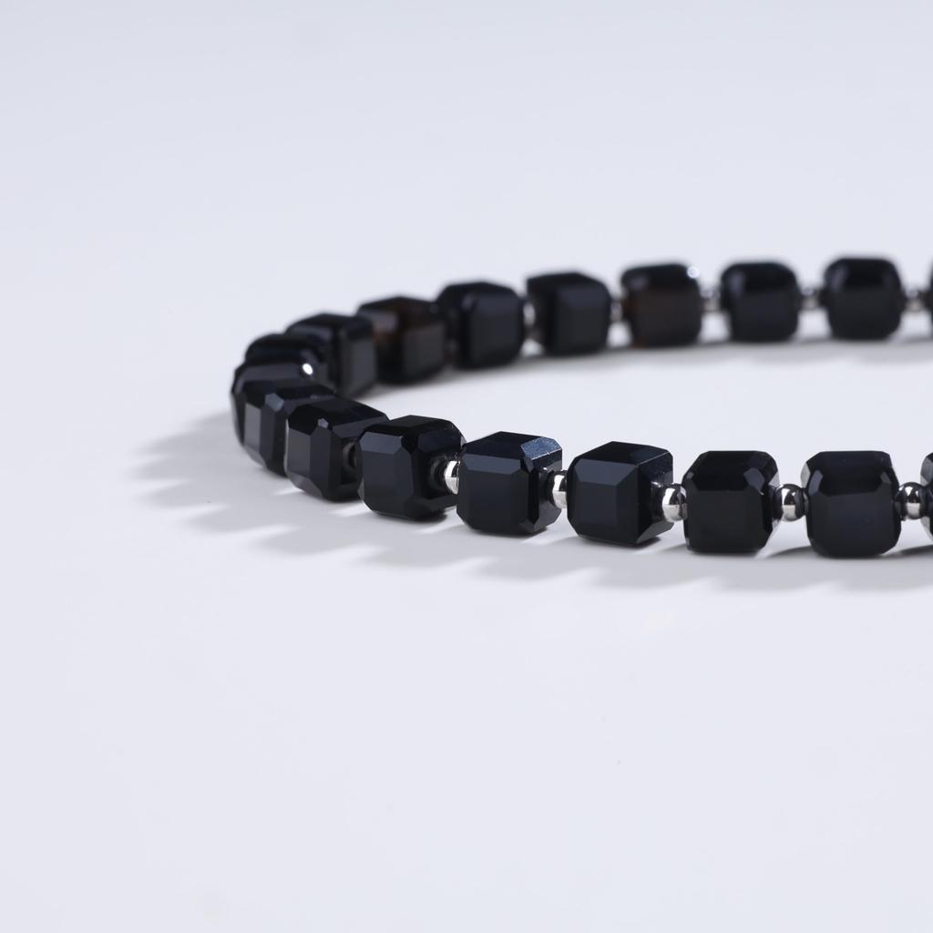 Koai 5mm Onyx Cubic Zirconia Power Stone Bracelet for Men
