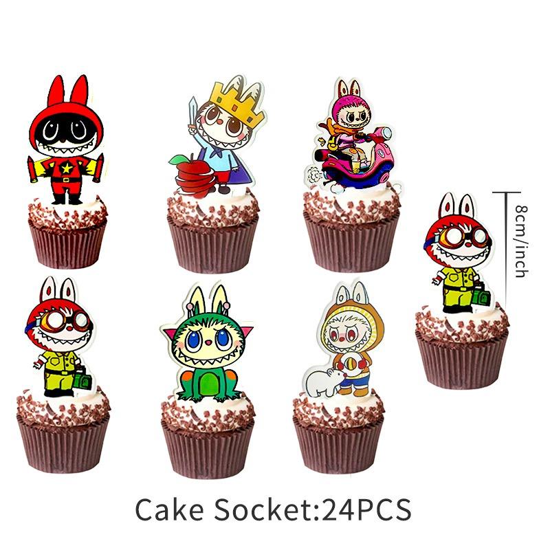 New super cute birthday tableware party theme disposable paper plate tissue paper cup tablecloth flag cross