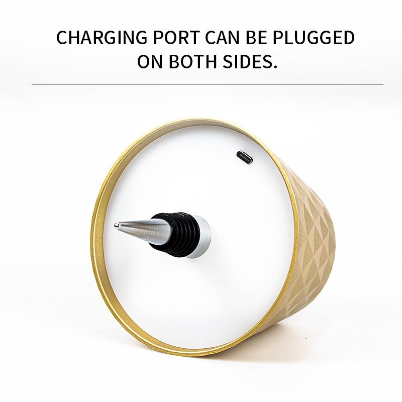 New Wireless Touch Control Bottle Table Lamp 3 Colors Stepless Dimming USB Rechargeable For Bar Wine Bottle Deco Desk Lighting