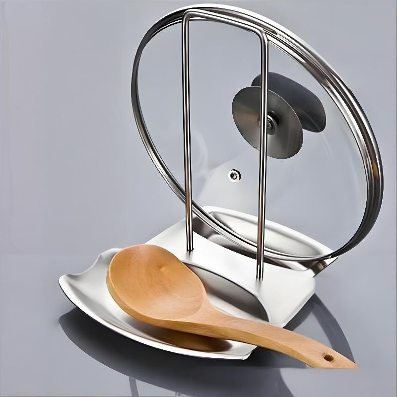 Stainless Steel Kitchen Pot Lid Rack Space Saving Durable Storage Holder for Dishes Pans Cutting Board Cabinet Organization